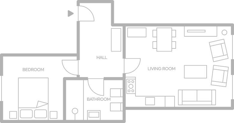 One-bedroom Apartments Map